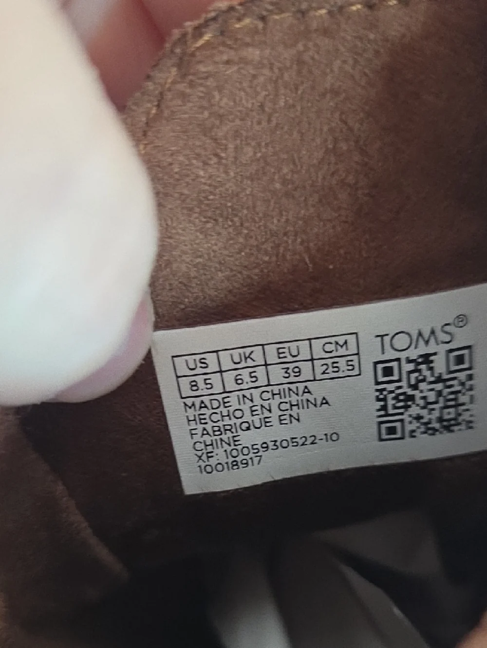 Toms Brown Suede Wedge Ankle Boots with Plaid Heel Size 8.5